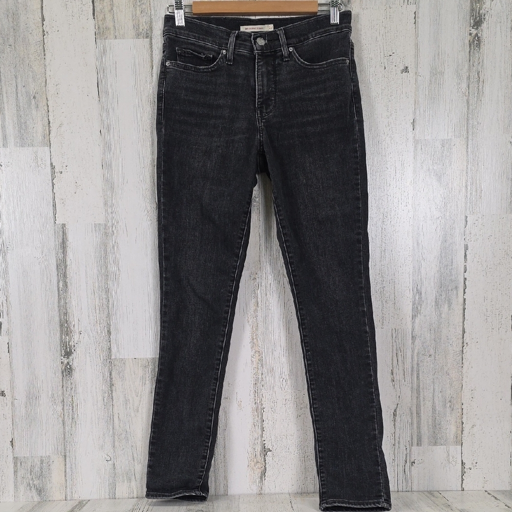 Levi's Washed Black 311 Shaping Skinny High-Rise Denim Jeans Size 27 X 30